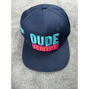 Dude Perfect Pandamonium Tour Snapback Hat  Blue Neon 3D Puff Embroidery OSFA